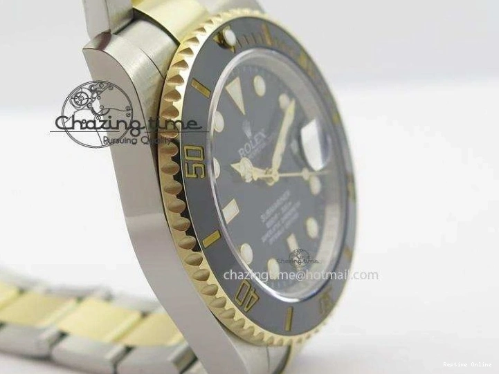 0301 Submariner 116613 LN Noob 1:1 Best Edition YG Wrapped Bezel Black Dial On SS YG Bracelet A Neat 3961